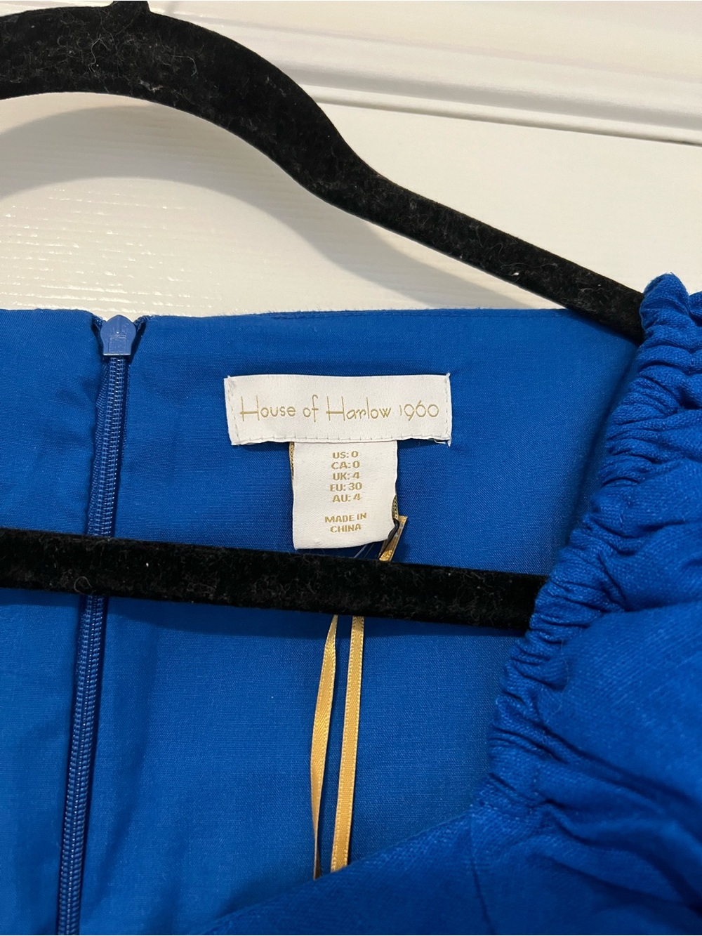 House of Harlow 1960 Royal Blue Puff Sleeve Dress - Picture 3 of 4